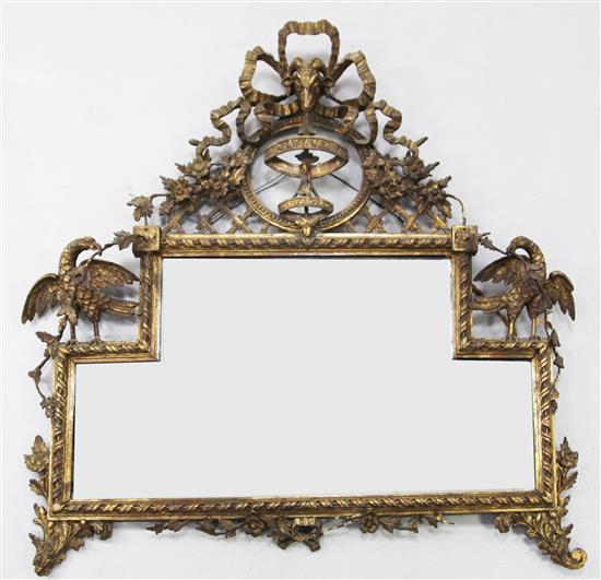 An Adam Revival giltwood wall mirror W. 3ft 1in. H. 3ft 2in.